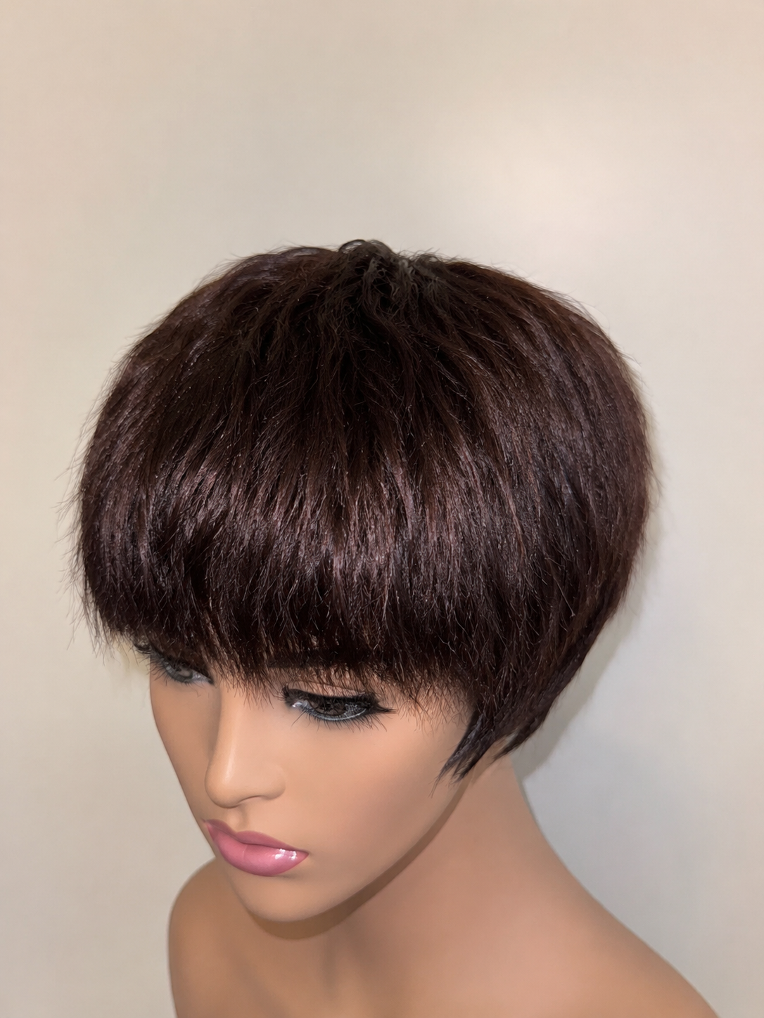 Short Human Hair Wig – Natural Black