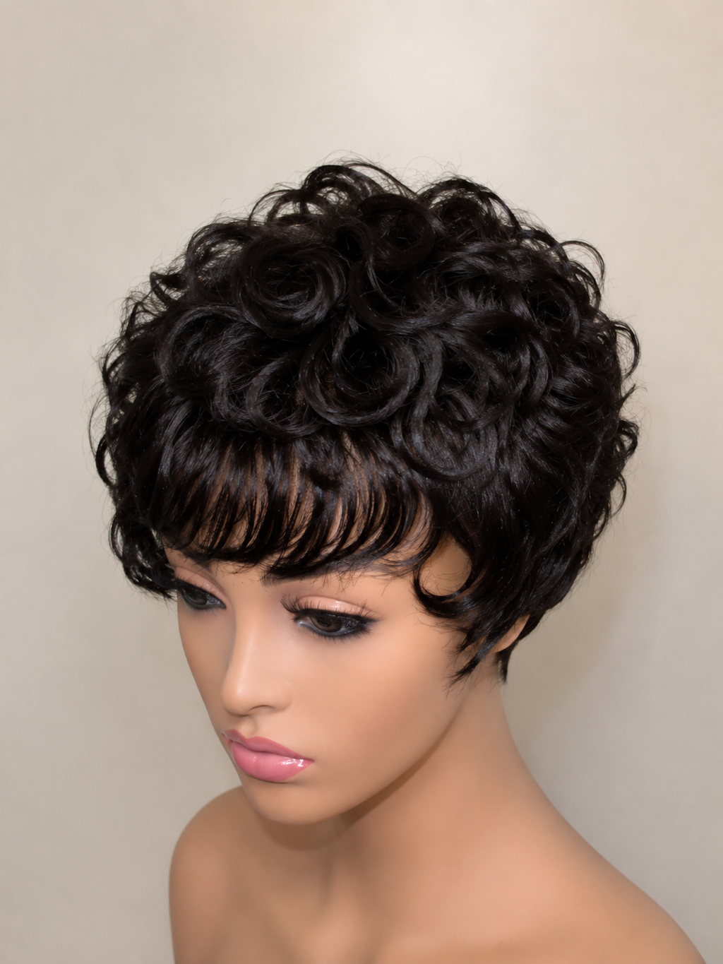 Short Human Hair Wig – Natural Black